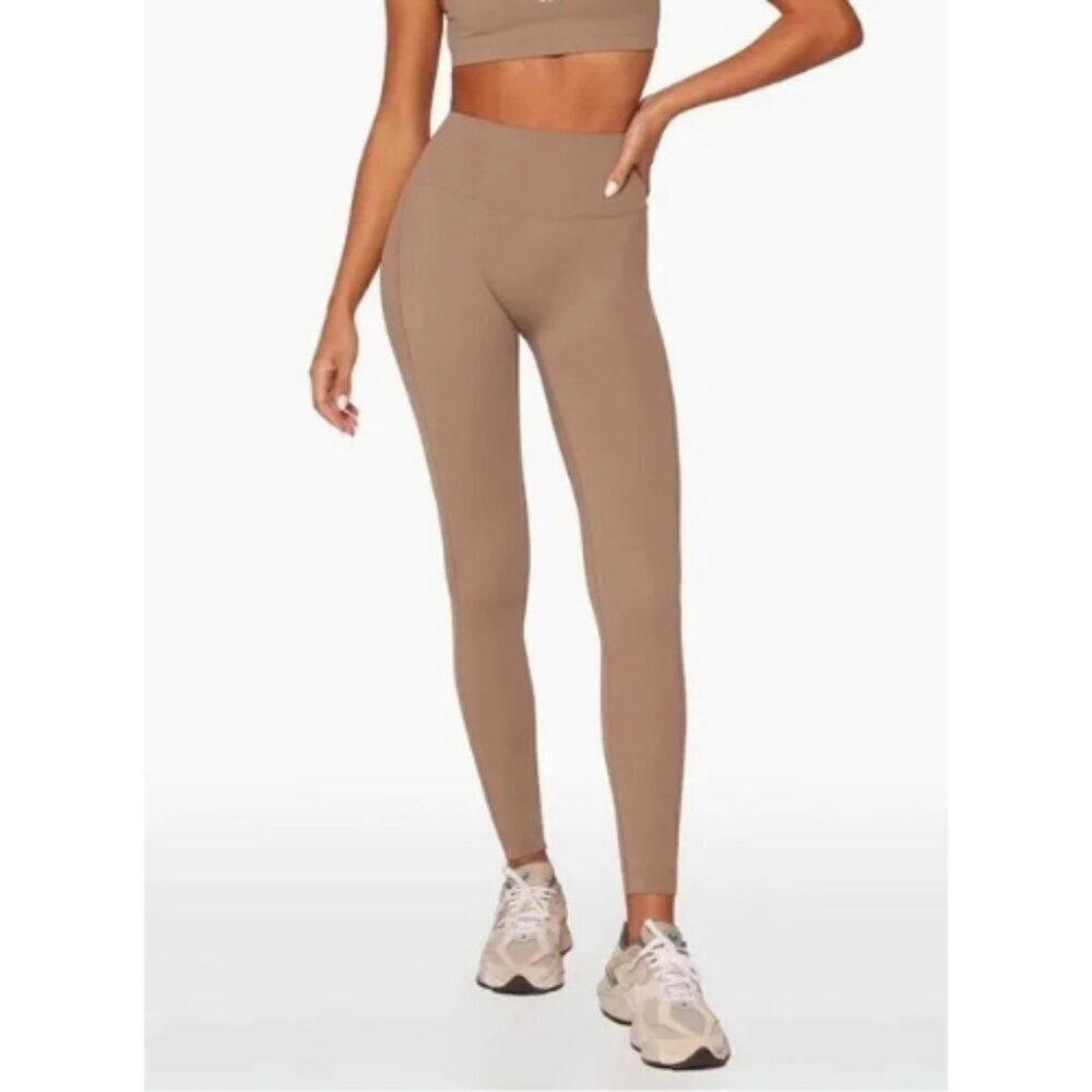 SET ACTIVE Sculptflex Espresso Brown Leggings Medium 37896
